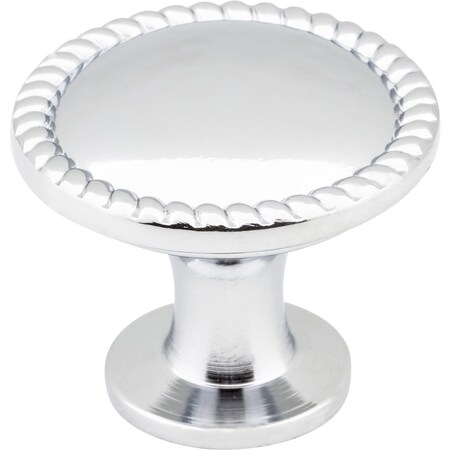 Elements 1-1/4" Diameter Polished Chrome Round Rope Detailed Lindos Cabinet Knob Z115PC